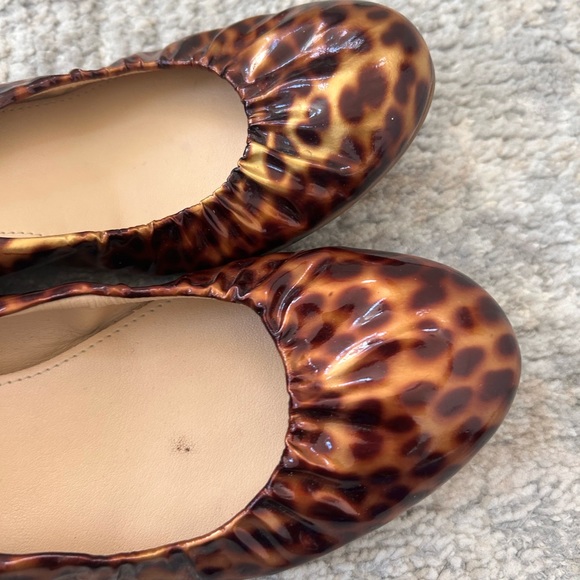 Jcrew Sz 7 Cece Leopard Patent Flats made in Italy - Picture 11 of 16